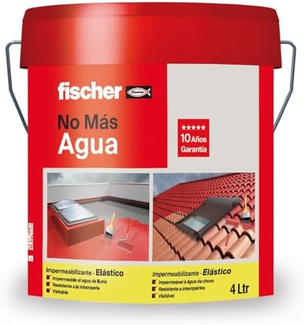 fischer - Impermeabilizante Elástico Rojo para Tejas y Baldosas, ...