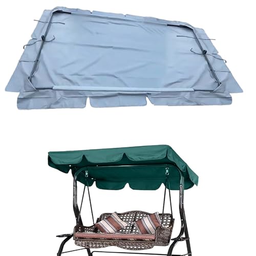 QSPNVFB Columpio De Hollywood Techo De Repuesto, Impermeable Cubierta De Toldo para Columpio De Patio Jardín, Funda De Repuesto para Balancín Exterior(Dark Green,190x132 CM (75x52 Inch))