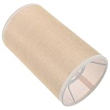 Angoily Linen Drum Lampshade, 7.87X4.72X4.72I Fabric Cylinder Lamp Shades Spider Construction Lamp Shade Clip On Lights Covers E27 Base Indoor Light Cover Accessory