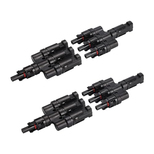 IGOYE 2 pares de conectores solares T ramo 3 para 1 conectores paralelos de painel solar MC4 conecto