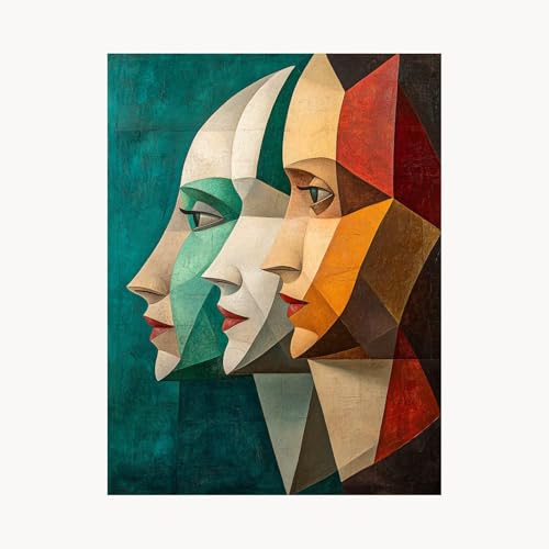 Paint by Numbers for Adults, Abstract Painting by Numbers for Adults, Craft Kits for Kids with Face Color Canvas for Painting 24x32 in Acrylic Paint and Brush, Wall Art for Living Room Decor FYH-5348