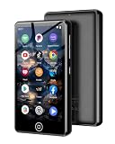 Lettore MP3 Spotify con Bluetooth e WiFi, AGXOV MP4 Lettore Musicale con Schermo Touchscreen da 4,02 Pollici, MP3 Android Portatile con Audible, Deezer, Play Store, Nero