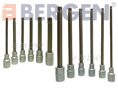 US Pro 32 Piece 1/2" Dr Torx Star Socket Bit Set T20-T70, 55mm to 200mm B1372, Variety Pack - Image 3