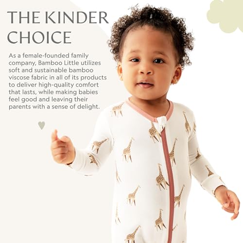 Image of Bamboo Little Soft Baby Footie Pajamas, Baby Clothes, Newborn Sleepers, 95% Viscose and 5% Spandex, 0-24 Months