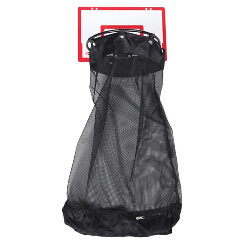 Panier à linge suspendu pliable avec filet résistant rouge - 2