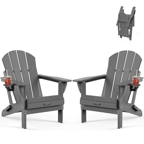 MUCHENGHY Folding HDPE Adirondack Chairs