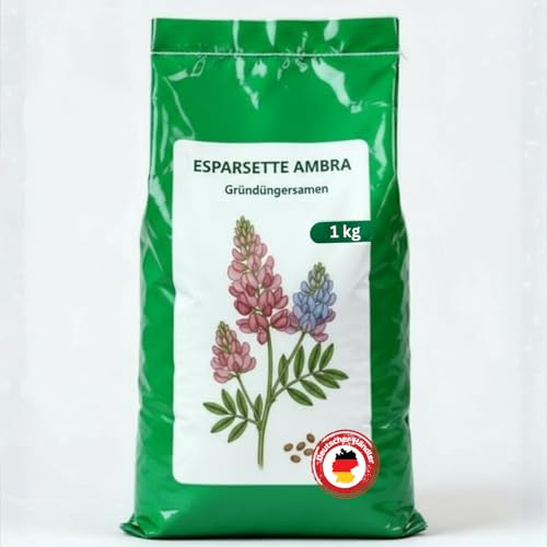Samenshop24® Esparsette Ambra, Inhalt: 1kg, Gründünger - Bodenkur - Zwischenfrucht, Insektenmagnet, Nektarspender für Nützlinge, 1kg