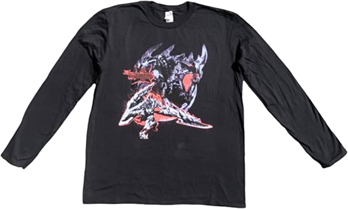 LYF STILE Monster Hunter Generations Glavenous Capcom - Camiseta de manga corta, color gris, Negro, M