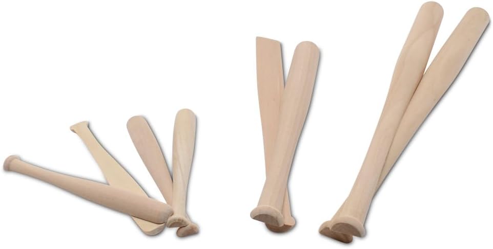 Half Wood Bat MINI, Unfinished Split Wooden Baseball Bats to Personalize for Craft Signs, Souvenirs & Gifts, by Woodpeckers