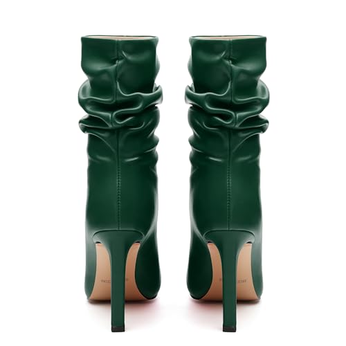 AMBELIGHT Ankle Boots for Women Stiletto High Heel Pointed Toe Pull on Short Boots Elegant Sexy Fashion Fall Winter Boots 4 Inch4