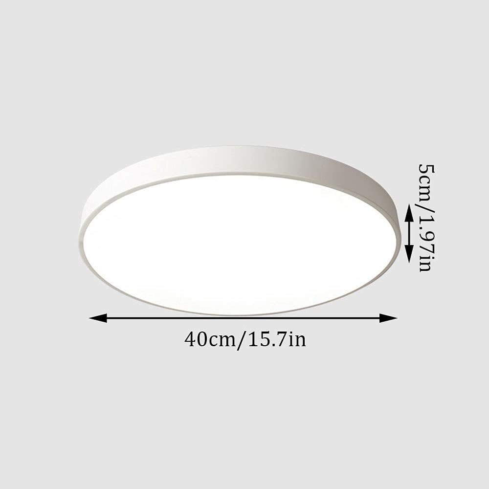 Ultra-Thin 1.9 Inch Ceiling Light White Round LED Lamp Ceiling Lamp Modern Minimalist Household Room Energy-Saving Ceiling Lamps Dimmable Bedroom Balcony Lighting