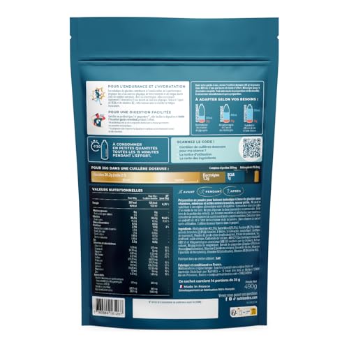 NUTRI&CO Boisson Isotonique | Glucides, BCAA, Électrolytes| 490g Goût Pêche – vue 6