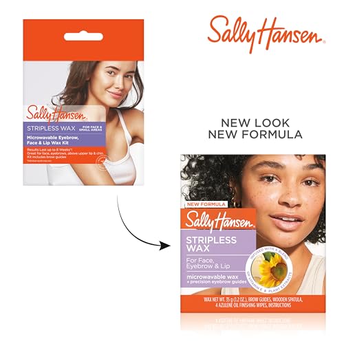 Sally Hansen Stripless Wax Kit for Face, Eyebrow & Lip | Mircrowavable Wax, At-Home Hair Removal Kit, Quick & Easy - Thumbnail 6