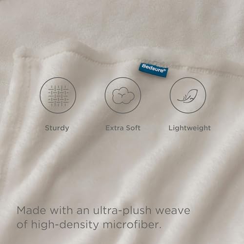 Image of Bedsure GentleSoft Fleece Bed Blankets Full Size Linen - Soft Lightweight Plush Fuzzy Cozy Luxury Blanket Microfiber, 84x90 inches
