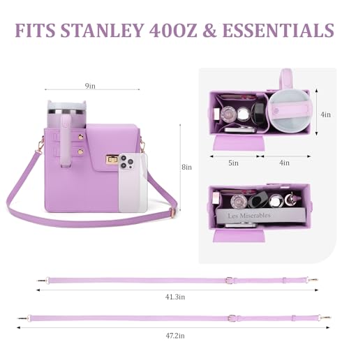 Image of Stanley Purse Cup Holder Bag- Outdoor Portable Crossbody Bag for Stanley Cup Tumbler Purse