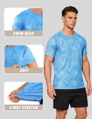 Image of APTRO Men's Workout Shirts Quick Dry Athletic Gym T-Shirts - Moisture Wicking Short Sleeve Performance Running Tees for Men