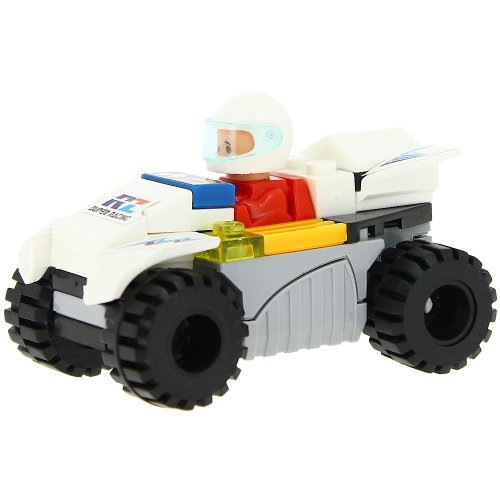 Preisvergleich Produktbild - Spielzeug Auto Laufjacke Reibung Cube Block Bau-weiß