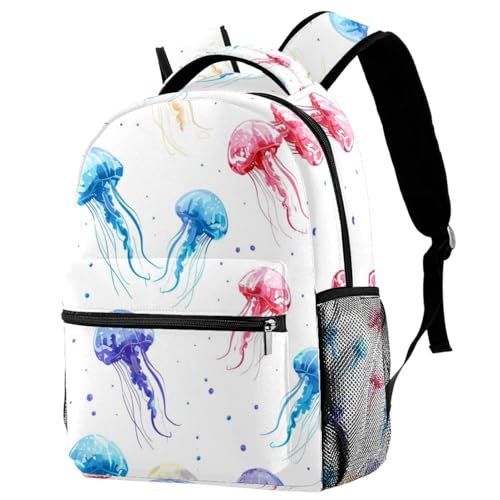 Sac à dos voyage méduse colorée, le compagnon magique des petits aventuriers