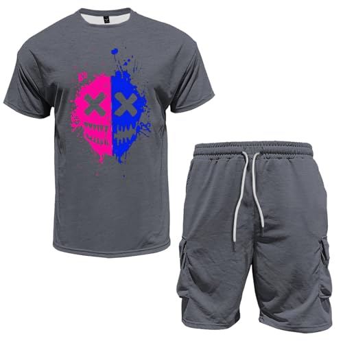 Ensemble extensible confortable homme avec short et manches courtes