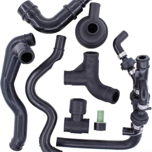 Image of Elchuiaby Engine Air Vent Hose Valve Replacement for Seat for skoda Models 058133753D Black