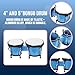 Soulmate Bongo Drum 4'' and 5'' Set for Adults Beginners, Tunable Natural Skin Bongos Percussion Instruments With Tuning Wrench (Blue)