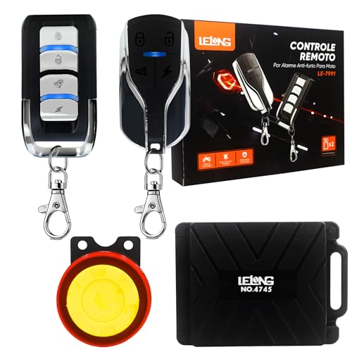 Alarme Antirroubo para Motocicleta com Sirene de Partida Remota e 2 Controles