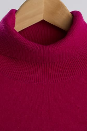 Image of JENNIE LIU Women's 100% Pure Cashmere Long Sleeve Pullover Turtleneck Sweater