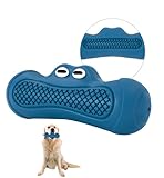 IPTPAS Durable Dog Chew Toy for Aggressive Chewers, Tough Natural Rubber Squeaky Dog Toy with Irresistible Beef Flavor, Dental Care, Teeth Cleaning & Boredom Relief for Medium & Large Dogs (Blue)