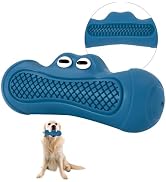 IPTPAS Durable Dog Chew Toy for Aggressive Chewers, Tough Natural Rubber Squeaky Dog Toy with Irr...