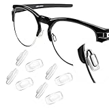 Silicone Nose Pads Replacement Nose Pieces for Costa Del Mar South Point/Cook/Fernandina/Shipmaster/Ponce/Wader/Flagler/Peli - 4 Pairs Clear Nose Cushion