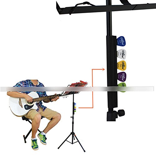 Alice A010D Microphone Music Stand Rubber Guitar Picks Holder Clamp Clip With 5 Picks #TOP6