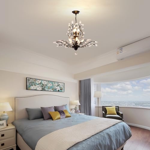 image for Ganeed Crystal Chandeliers,Vintage 8 Lights Pendant Light,K9 Clear Cry