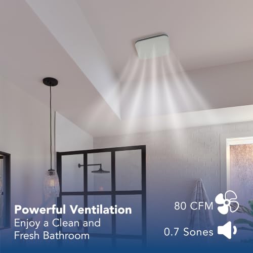 Image of Broan-NuTone Bathroom Exhaust Fan - Easy Retrofit Without Attic Access, Ultra-Quiet 0.7 Sones, 80 CFM, ENERGY STAR Certified, Moisture & Odor Control with Easy-Clean Grille