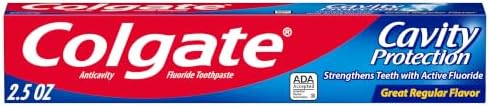 Colgate Cavity Protection Travel Toothpaste with Fluoride, ADA Accepted, TSA Approved Size - 2.5 Ounce (6 Pack)