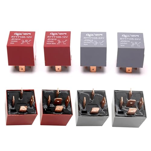 Waterproof Heavy Duty Relay 4/5Pin DC 24V 12V 80A Headlamp Automotive Car Relay(B)