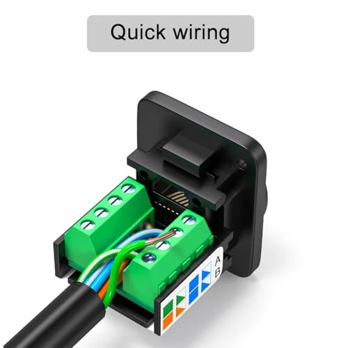 Adaptador Panel RJ45 Hembra 8P8C Terminal Tornillo 2 Piezas miniatura 4