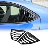 Daeiclru Rear Side Window Louvers Compatible with Subaru WRX 2022 2023 2024, Rear Side Window Louver Decorate Cover, Air Vent Scoop Shades Cover Accessories (Glossy Black)