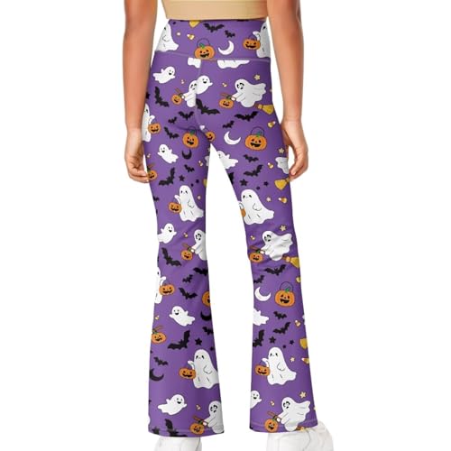 Image of Girls Flare Leggings Cute Bell Bottoms for Teen Girls Wide Leg Sweatpants for 5-14 T