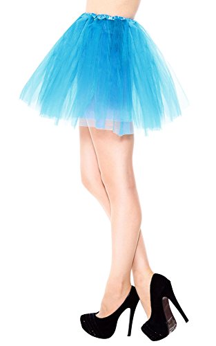 ThunderCloud Layered Ballerina Tulle Tutu Skirt One Size Sky Blue