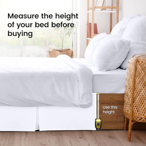 image for Utopia Bedding King Bed Skirt - Soft Quadruple Pleated Ruffle - Easy F