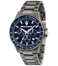 Amazon | マセラティ クォーツ時計 腕時計 メンズ 44mm ブルーダイヤル