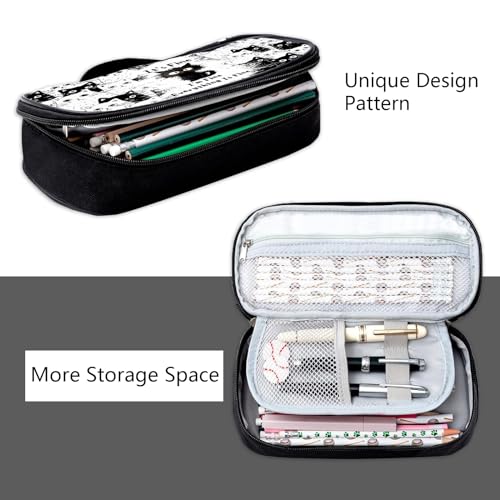 Image of Kawaii Cat Pencil Case for Girls Boys, Animals Pencil Box for Kids Cat Pen Makeup Bag, Large Capacity Cats Pencil Pouch with Zipper Compartments for Office School