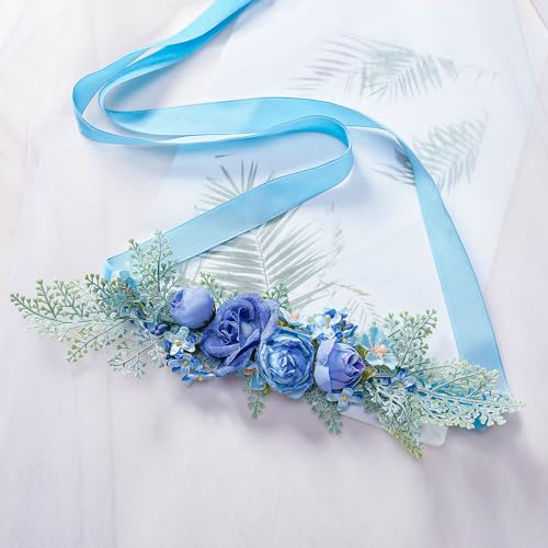 Handmade Maternity Flower Belt - Pregnancy Floral Sash Mom to Be Belts for Wedding Maternity Shoot Baby Shower3