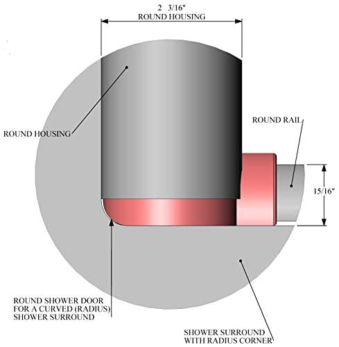 Nautilus 68"X36" Rv Shower Door Opaque Plain - Nickel #TOP2