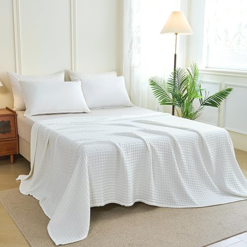 Aganear Cooling Waffle Blanket Queen Size for Hot...
