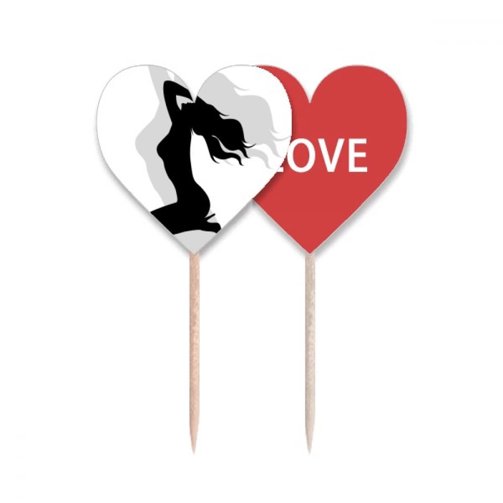 Drapeau love heart cupcake pick pour embellir vos tables de mariage et baptême