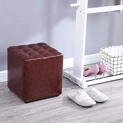 Tabouret carré en cuir imperméable pour coiffeuse et salon