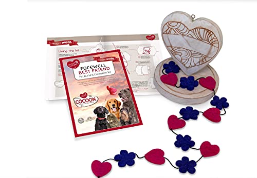 Sweet Goodbye Cocoon® - Eco-Friendly Pet Burial & Cremation Ceremony Kit (Premium Wool) - Casket For Dogs And Cats – Size For Every Breed (Choose Size & Color) (Small, Pink) #TOP3