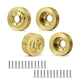 MORLORDY 4PCS RC Brass 1.9 Beadlock Wheels Weights for 1/10 Scale SCX10 D90 Wraith 90048 90018 RR10 RC Wheel Weights Accessories
