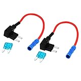 Color: Rojo, Azul, Negro Conjunto de fusibles SMD - SODIAL(R) 2 piezas de portafusibles de lamina de Add-A-Circuito de adaptador de TAP